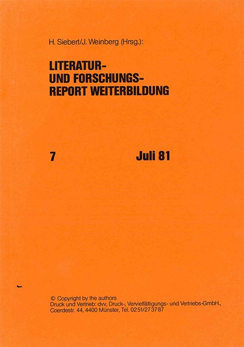 v19 Literatur Report 7 1981 Titel